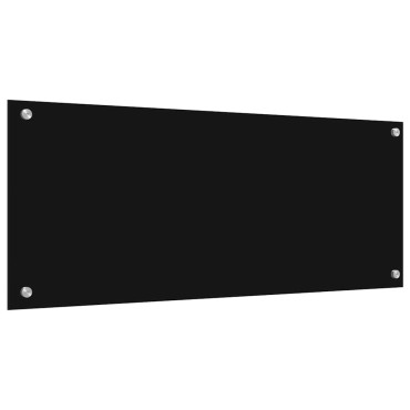 vidaXL Πλάτη κουζίνας 2 τμχ. Μαύρο 100 x 40 cm σκληρυμένο γυαλί