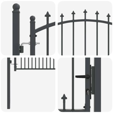 vidaXL Πύλη Φράχτη με Ακίδες EMMEN 150 x 100 cm