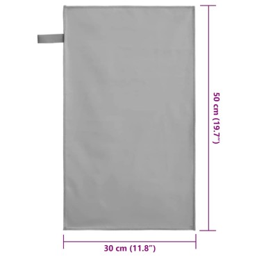 vidaXL Αθλητικές Πετσέτες 2 τμχ. Σκούρο γκρι 50 x 30 cm