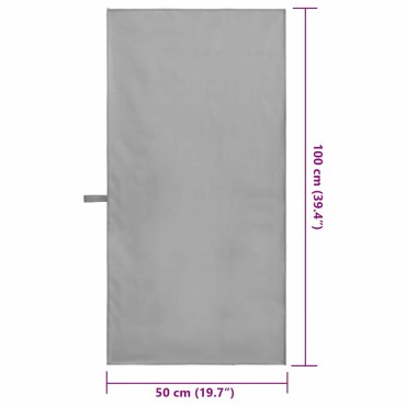 vidaXL Αθλητικές Πετσέτες 2 τμχ. Σκούρο γκρι 100 x 50 cm