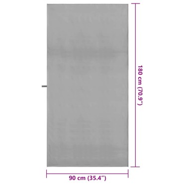 vidaXL Αθλητικές Πετσέτες 2 τμχ. Σκούρο Γκρι 90 x 180 εκ