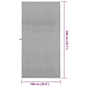 vidaXL Αθλητικές Πετσέτες 2 τμχ. Σκούρο γκρι 200 x 100 cm