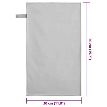 vidaXL Αθλητικές Πετσέτες 2 τμχ. Γκρι 50 x 30 cm