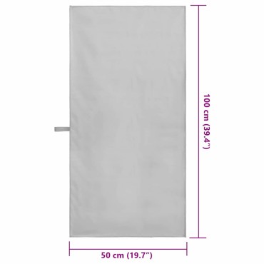 vidaXL Αθλητικές Πετσέτες 2 τμχ. Γκρι 100 x 50 cm