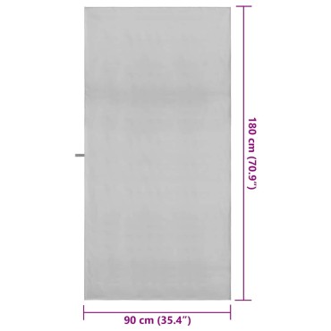vidaXL Αθλητικές Πετσέτες 2 τμχ. Γκρι 180 x 90 cm