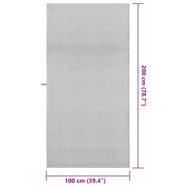 vidaXL Αθλητικές Πετσέτες 2 τμχ. Γκρι 200 x 100 cm