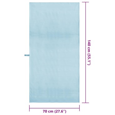 vidaXL Αθλητικές Πετσέτες 2 τμχ. Μπλε 140 x 70 εκ