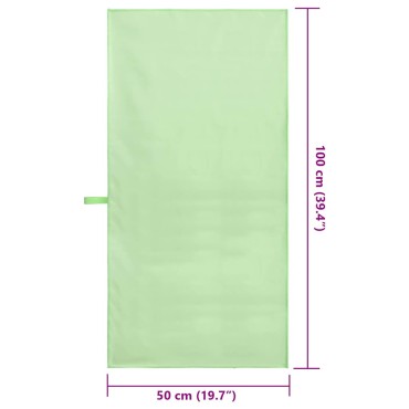 vidaXL Αθλητικές Πετσέτες 2 τμχ. Πράσινο 100 x 50 cm