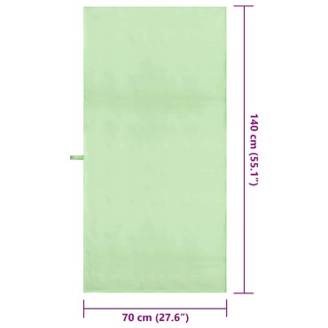 vidaXL Αθλητικές Πετσέτες 2 τμχ. Πράσινο 140 x 70 εκ