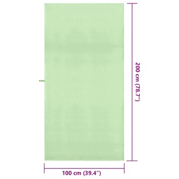 vidaXL Αθλητικές Πετσέτες 2 τμχ. Πράσινο 200 x 100 cm