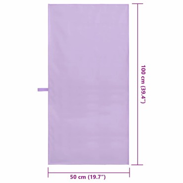 vidaXL Αθλητικές Πετσέτες 2 τμχ. Μοβ 100 x 50 cm