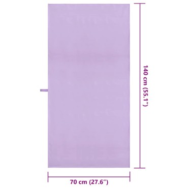 vidaXL Αθλητικές Πετσέτες 2 τμχ. Μοβ 140 x 70 εκ