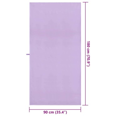 vidaXL Αθλητικές Πετσέτες 2 τμχ. Μοβ 180 x 90 cm