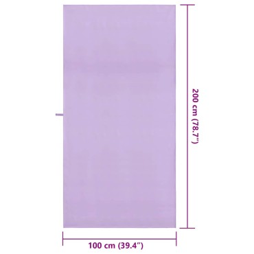 vidaXL Αθλητικές Πετσέτες 2 τμχ. Μοβ 200 x 100 cm