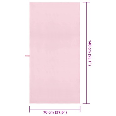 vidaXL Αθλητικές Πετσέτες 2 τμχ. Ροζ 140 x 70 εκ