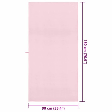 vidaXL Αθλητικές Πετσέτες 2 τμχ. Ροζ 180 x 90 cm