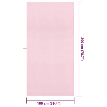 vidaXL Αθλητικές Πετσέτες 2 τμχ. Ροζ 200 x 100 cm