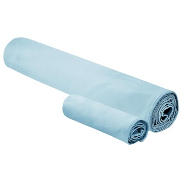 vidaXL Σύνολο πετσέτας αθλητισμού 2 τμχ. Μπλε 50 x 30 cm, 200 x 100 cm
