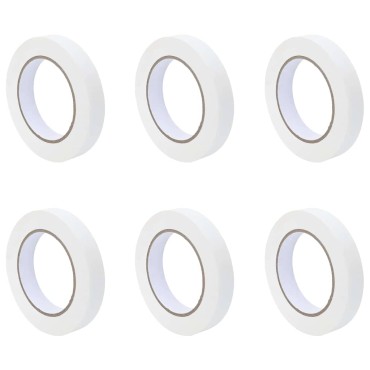 vidaXL Ταινίες Μάσκας για Ζωγράφους 6 τμχ. Λευκό 19mm x 50m Χαρτί