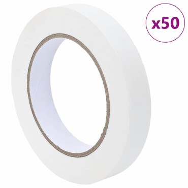 vidaXL Ταινίες Μάσκας για Ζωγράφους 50 τμχ. Λευκό 19mm x 50m Χαρτί