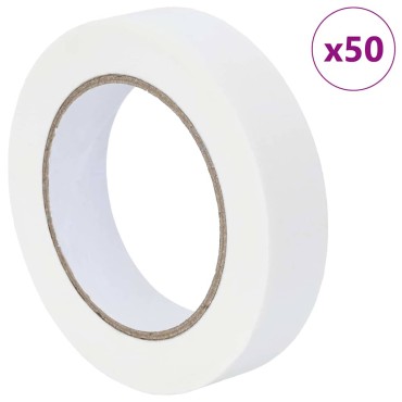 vidaXL Ταινίες Μάσκας για Ζωγράφους 50 τμχ. Λευκό 25mm x 50m Χαρτί