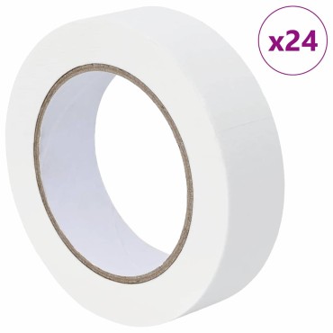 vidaXL Ταινίες Μάσκας για Ζωγράφους 24 τμχ. Λευκό 30mm x 50m Χαρτί