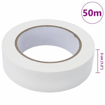 vidaXL Ταινίες Μάσκας για Ζωγράφους 50 τμχ. Λευκό 30mm x 50m Χαρτί