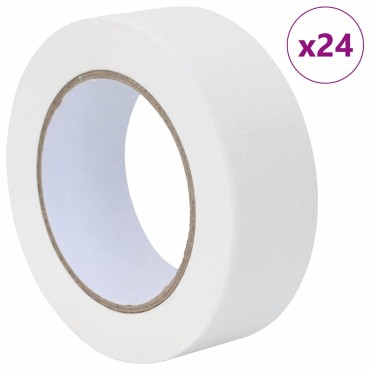 vidaXL Ταινίες Μάσκας για Ζωγράφους 24 τμχ. Λευκό 38mm x 50m Χαρτί
