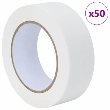 vidaXL Ταινίες Μάσκας για Ζωγράφους 50 τμχ. Λευκό 38mm x 50m Χαρτί