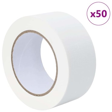 vidaXL Ταινίες Μάσκας για Ζωγράφους 50 τμχ. Λευκό 50mm x 50m Χαρτί