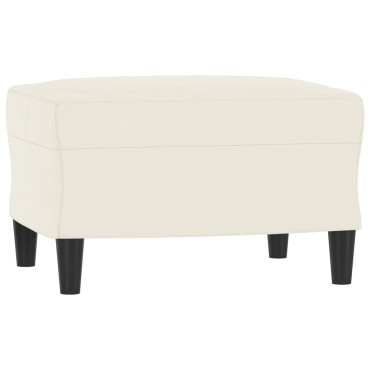 vidaXL Σετ Καναπέ 3 τεμ. Κρεμ Βελούδο 138x77x80cm  Διθέσιος Τριθέσιος