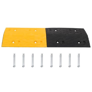vidaXL Σαμαράκια Δρόμου 5 Τεμ. Κίτρινα & Μαύρα 97x32,5x4 εκ. Καουτσούκ