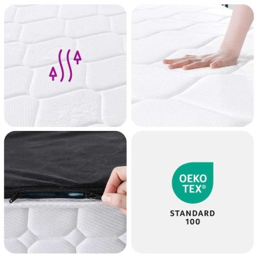 vidaXL Στρώμα με Pocket Springs Μεσαία Σκληρότητα 180x200cm 1 τεμ. - Διπλό