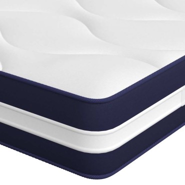 vidaXL Στρώμα με Pocket Springs Μεσαία Σκληρότητα 200x200cm 1 τεμ. - Διπλό