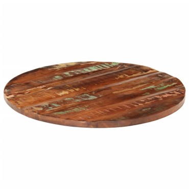vidaXL Επιφάνεια Τραπεζιού Στρογγυλή 70x2,5cm Μασίφ Ανακυκλωμένο Ξύλο 1 τεμ.