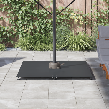 vidaXL Βάση ομπρέλας 52 kg Σκούρο γκρι Ατσάλι τετράγωνο Ρυθμιζόμενο