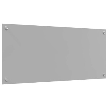 vidaXL Πλάτη κουζίνας 2 τμχ. Ανοιχτό γκρι 90 x 40 cm σκληρυμένο γυαλί