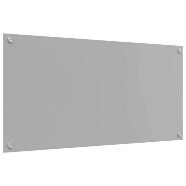 vidaXL Πλάτη κουζίνας 2 τμχ. Ανοιχτό γκρι 100 x 50 cm σκληρυμένο γυαλί