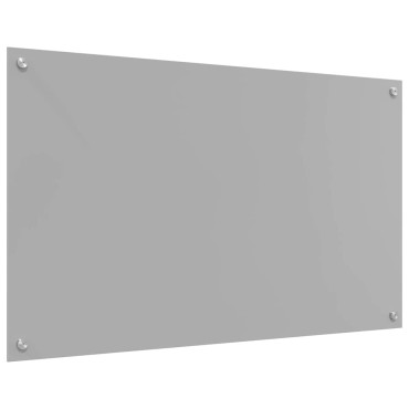 vidaXL Πλάτη κουζίνας 2 τμχ. Ανοιχτό γκρι 100 x 60 cm σκληρυμένο γυαλί