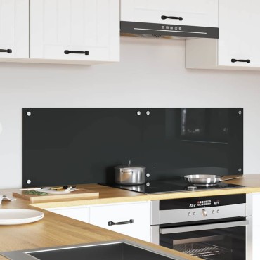 vidaXL Πλάτη κουζίνας 2 τμχ. Σκούρο Γκρι 70 x 40 cm σκληρυμένο γυαλί