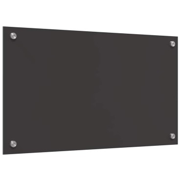 vidaXL Πλάτη κουζίνας 2 τμχ. Σκούρο Γκρι 70 x 40 cm σκληρυμένο γυαλί