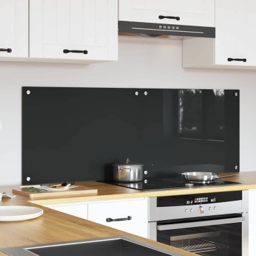 vidaXL Πλάτη κουζίνας 2 τμχ. Σκούρο Γκρι 70 x 50 cm σκληρυμένο γυαλί