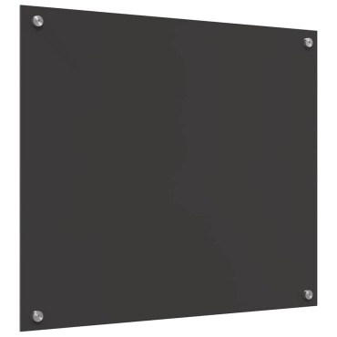 vidaXL Πλάτη κουζίνας 2 τμχ. Σκούρο Γκρι 70 x 60 cm σκληρυμένο γυαλί