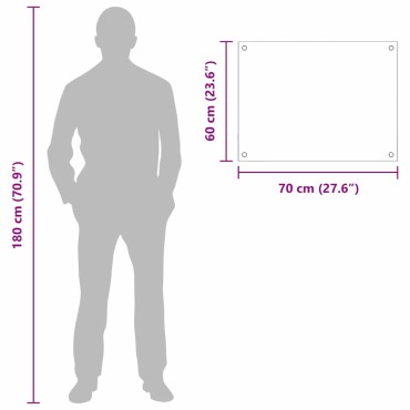 vidaXL Πλάτη κουζίνας 2 τμχ. Σκούρο Γκρι 70 x 60 cm σκληρυμένο γυαλί