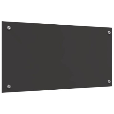 vidaXL Πλάτη κουζίνας 2 τμχ. Σκούρο Γκρι 80 x 40 cm σκληρυμένο γυαλί