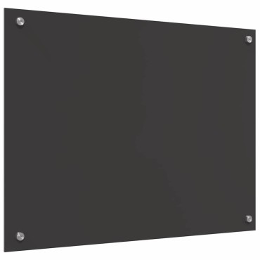vidaXL Πλάτη κουζίνας 2 τμχ. Σκούρο Γκρι 80 x 60 cm σκληρυμένο γυαλί