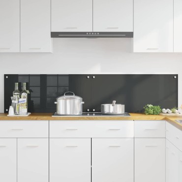 vidaXL Πλάτη κουζίνας 2 τμχ. Σκούρο Γκρι 90 x 40 cm σκληρυμένο γυαλί