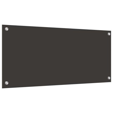 vidaXL Πλάτη κουζίνας 2 τμχ. Σκούρο Γκρι 90 x 40 cm σκληρυμένο γυαλί