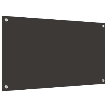 vidaXL Πλάτη κουζίνας 2 τμχ. Σκούρο Γκρι 90 x 50 cm σκληρυμένο γυαλί