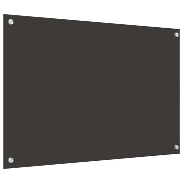 vidaXL Πλάτη κουζίνας 2 τμχ. Σκούρο Γκρι 90 x 60 cm σκληρυμένο γυαλί